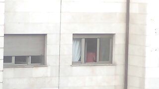 my student neighbor window voyeur 003. she seems horny today