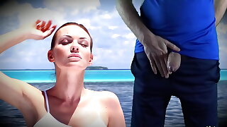 Strand Babe Star-gazing To My Thick Cock